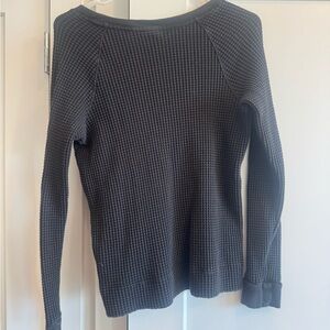 The North Face Black Waffle Knit Top